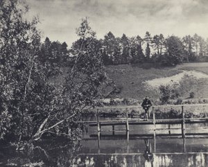 Tumbling Bay, på en bärare av testet nedanför Fullerton (svartvitt foto)