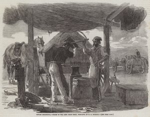 Före Sebastopol, Forge of the Left Siege Train av Edward Angelo Goodall