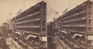 Ambassaden lämnar Metropolitan för stadshuset, 1860.