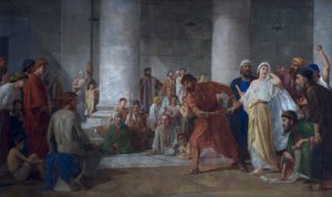 Kvinnan tagen i äktenskapsbrott, efter 1860 (olja på duk)