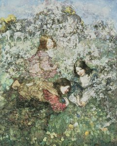 Påskägg (olja på duk) av Edward Atkinson Hornel