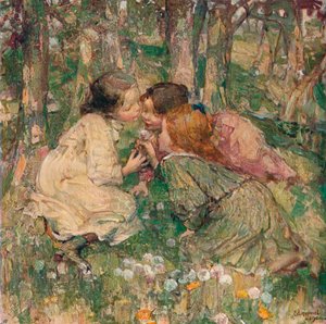 Vad är OClock, c1904 av Edward Atkinson Hornel