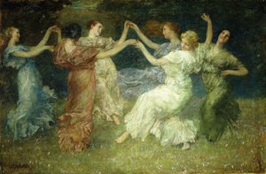 The Dancers (olja på duk) av Edward August Bell