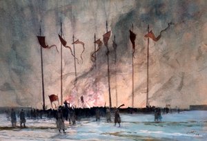 Begravning av den ryska revolutionens offer av Lintott av Edward Barnard Lintott