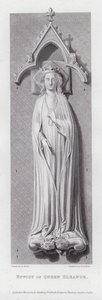 Bild av drottning Eleanor (gravyr) av Edward Blore