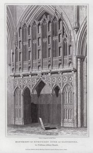 Monument över Humphrey hertig av Gloucester, i St Albans Abbey Church (gravyr)