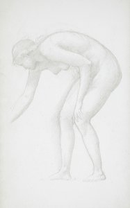 Böjd kvinnlig akt av Edward Burne-Jones