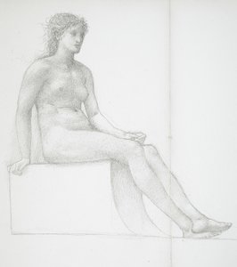 Ben på en naken kvinna av Edward Burne-Jones