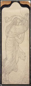 Studie av Kristus för verket ”Kristi himmelsfärd” av Edward Burne-Jones