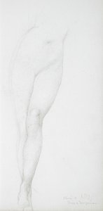 Studie av kvinnliga ben av Edward Burne-Jones