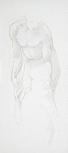 Två manliga nakenbilder av Edward Burne-Jones
