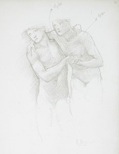 Två nakna figurer av Edward Burne-Jones