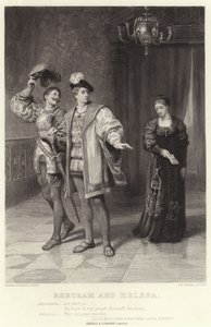 Bertram och Helena, Allt är bra som slutar bra, akt II, Scen V av Edward Burne Jones