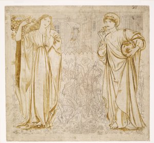 Chaucers "Legend of Good Women" - Hypsiphile And Medea av Edward Burne Jones