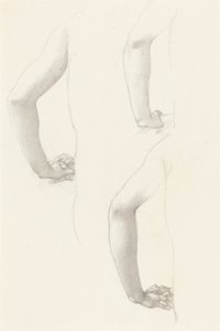 Studier av en arm och händer av Edward Burne Jones