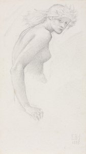 Studie av en kvinnlig figur av Edward Burne Jones