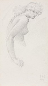 Studie av en kvinnlig figur, 1885. av Edward Burne Jones