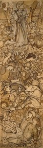 Slaget vid Beth-Horon - Josua beordrar solen och månen att stå stilla av Edward Burne Jones