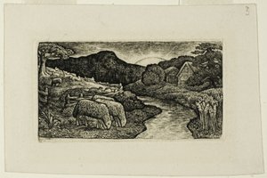 Fåren i denna betesmark av Edward Calvert