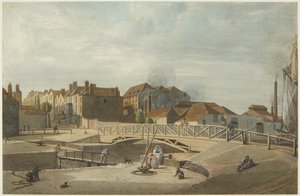Bathurst Basin (penna och akvarell på papper) av Edward Cashin
