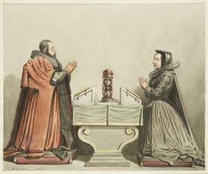 Figurer av Robert Aldworth och hans fru i St Peter
