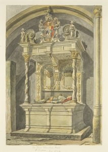 Monument till Sir John Newton, Bart., i Bristol Cathedral (penna och akvarell på papper)