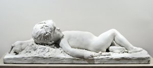 Sovande faun (gips) av Edward Clark Potter