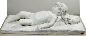 Sovande faun (gips) av Edward Clark Potter