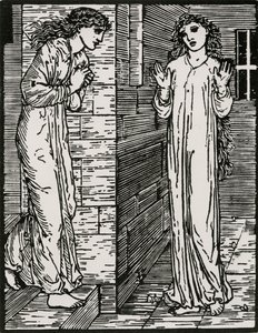 Kommer till första systern av Edward Coley (after) Burne Jones