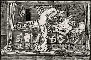 Psyket spionerar av Edward Coley (after) Burne Jones