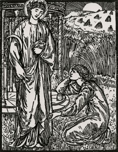 Psyche och Ceres av Edward Coley (after) Burne Jones