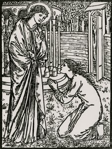 Psyche och Juno av Edward Coley (after) Burne Jones