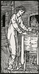 Psyke vid bordet av Edward Coley (after) Burne Jones