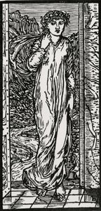 Psyke i trädgården av Edward Coley (after) Burne Jones