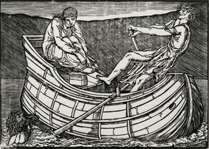 Huvudet som reser sig av Edward Coley (after) Burne Jones