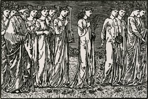 Processionen till kullen av Edward Coley (after) Burne Jones