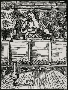 Låten medan hon äter av Edward Coley (after) Burne Jones
