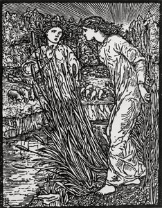 Det guldullade fårets uppgift av Edward Coley (after) Burne Jones