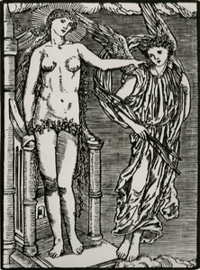 Venus skickar Amor till Psyche av Edward Coley (after) Burne Jones