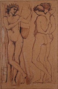 Hymenaeus (träkol på papper) av Edward Coley Burne Jones