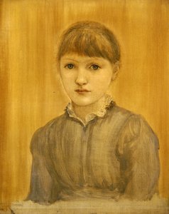 Porträtt av konstnärens dotter Margaret (olja på duk) av Edward Coley Burne Jones