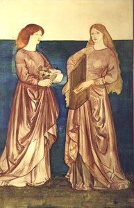 St. Dorothy och St. Cecilia av Edward Coley Burne Jones