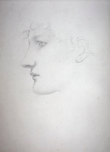 Study of a Head - Bessie Keane, c.1893 (penna på papper) av Edward Coley Burne Jones