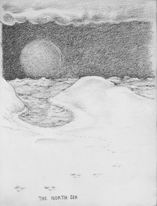 Nordsjön (penna på papper) av Edward Coley Burne Jones