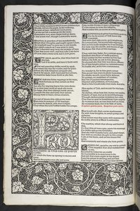 "The Works of Geoffrey Chaucer nu nytryckt med bilder designade av Sir Edward Burne-Jones" av Edward Coley Burne Jones