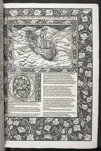 "The Works of Geoffrey Chaucer nu nytryckt med bilder designade av Sir Edward Burne-Jones" av Edward Coley Burne Jones