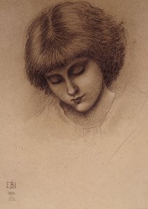 En studie för "King Cophetua and the Beggar Maid", av Edward Burne Jones