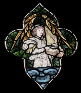 Birmingham, St Martin In The Bull Ring, Morris & Co., Edward Burne-Jones, Ängel med orgel, 1876 av Edward Burne Jones
