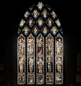 Birmingham, St Martin In The Bull Ring, Morris & Co., Edward Burne-Jones, Övergripande fönster, 1876 av Edward Burne Jones