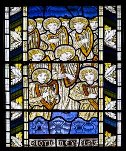 Cambridge, All Saints, Morris Marshall & Faulkner & Co, Edward Burne-Jones, Gloria In Excelsis, 1866 av Edward Burne Jones